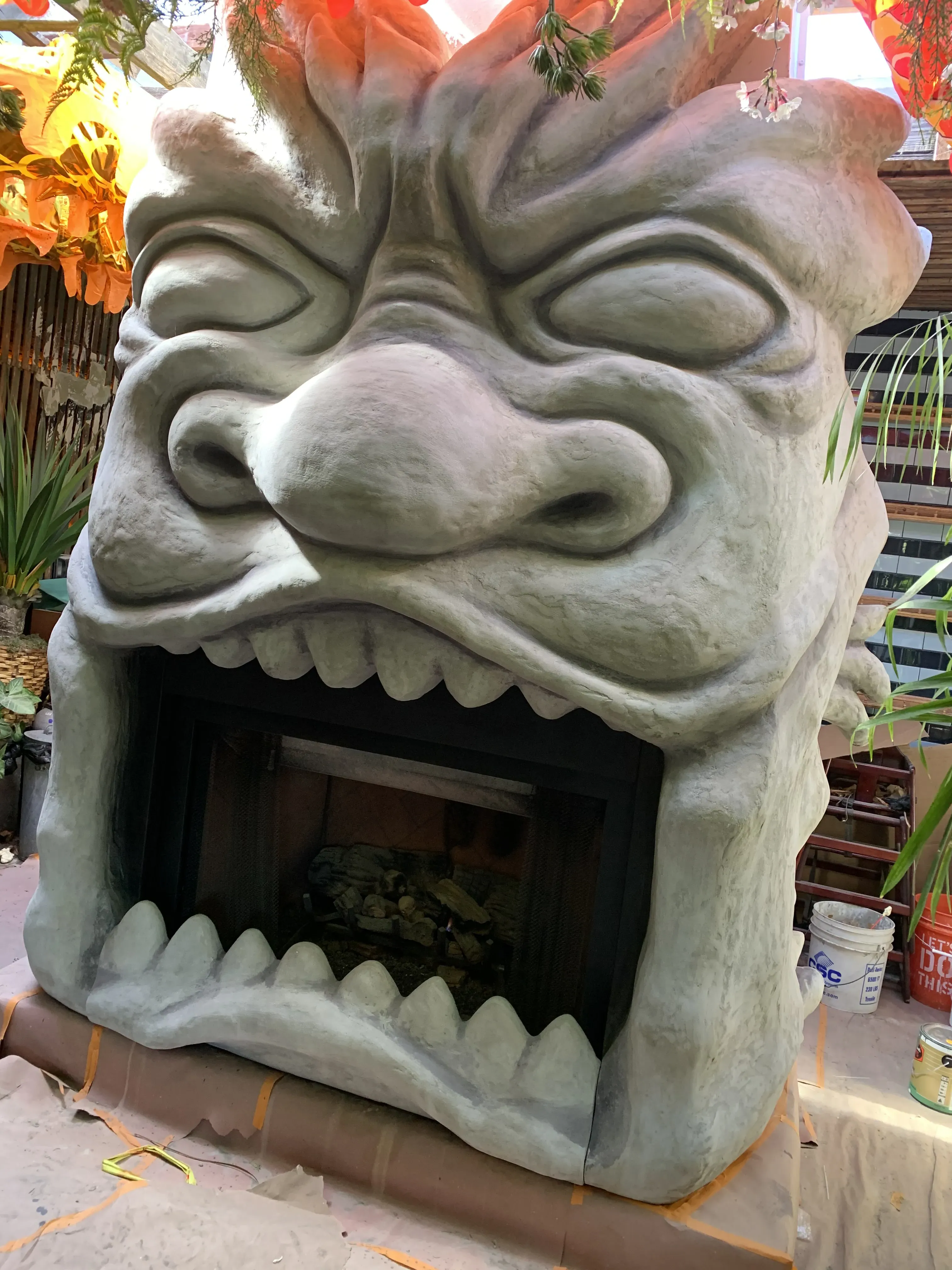 Dragon's Face Fireplace