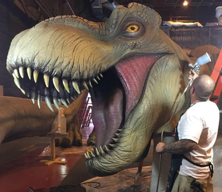 Touching Up T-Rex Head